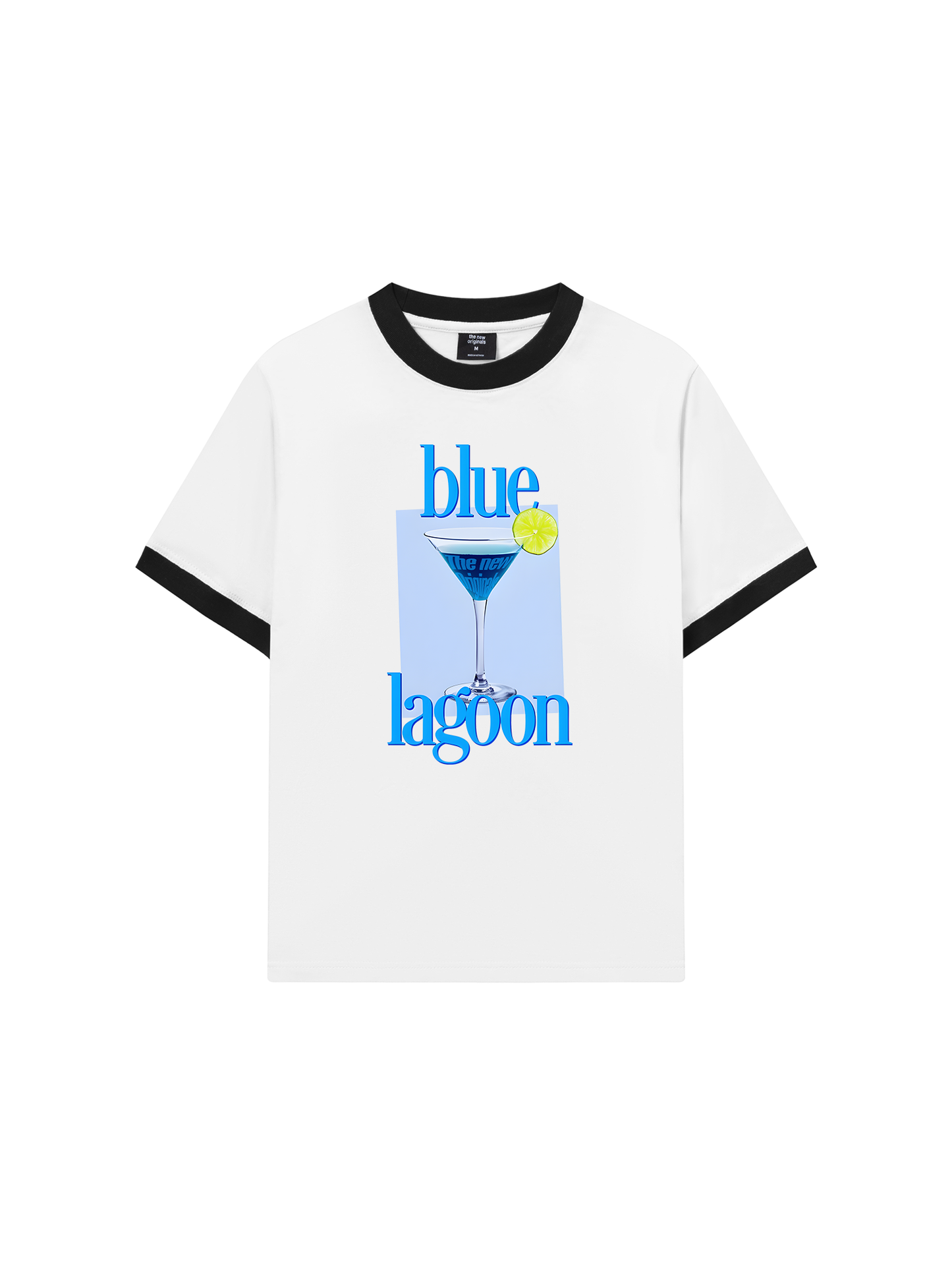 Áo Thun Ringer Relaxed Fit Fresh Blue Lagoon