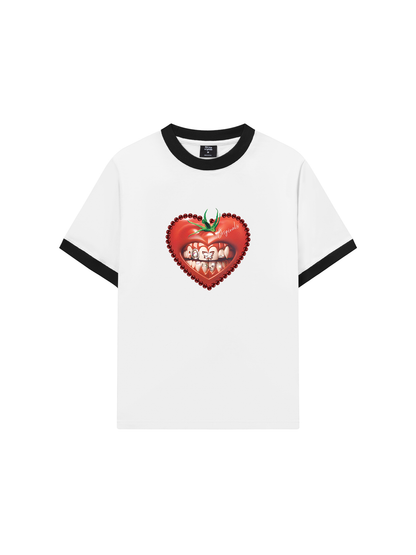 Áo Thun Ringer Relaxed Fit - Love Tomato Art Grills
