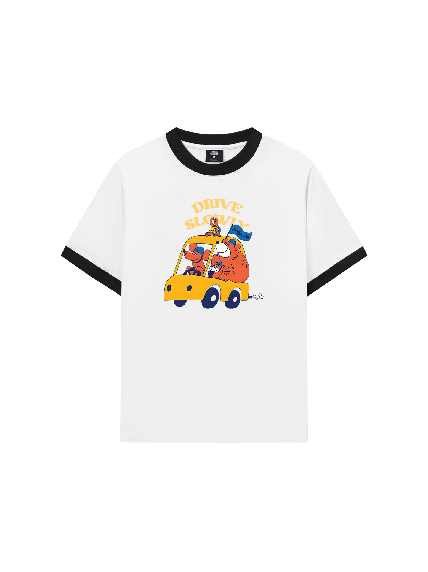 Áo Thun Ringer Relaxed Fit Drive Slowly_