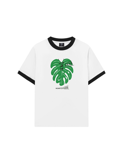 Áo Thun Ringer Relaxed Fit Tropical Monsteraaaa