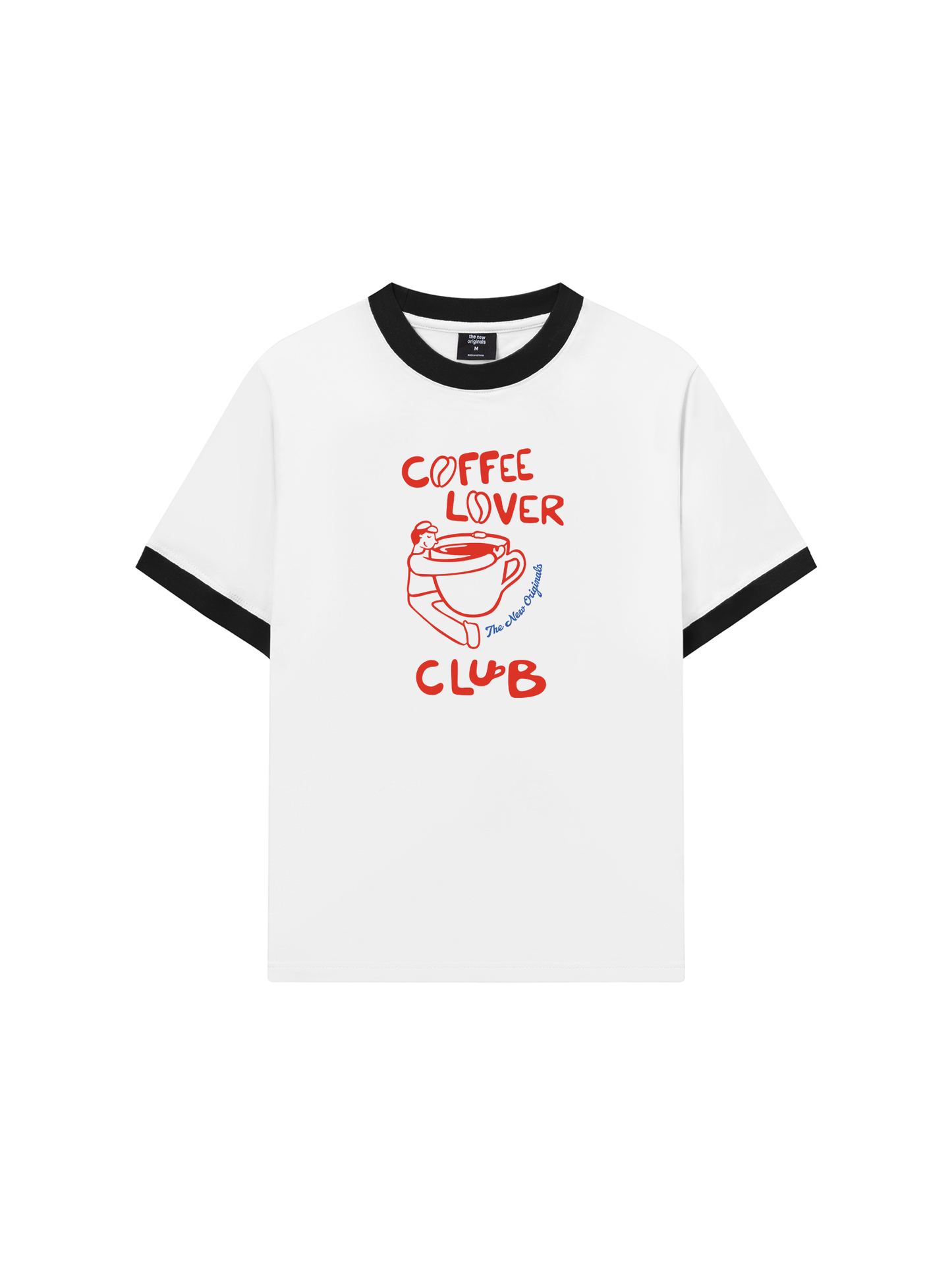 Áo Thun Ringer Relaxed Fit coffee lover club-01