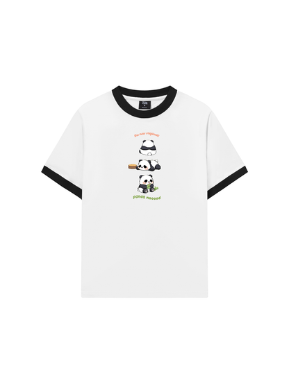 Áo Thun Ringer Relaxed Fit Panda Moooood