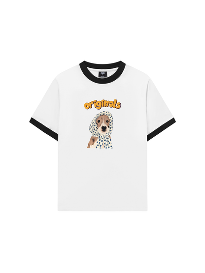 Áo Thun Ringer Relaxed Fit Animal Mood Puppy