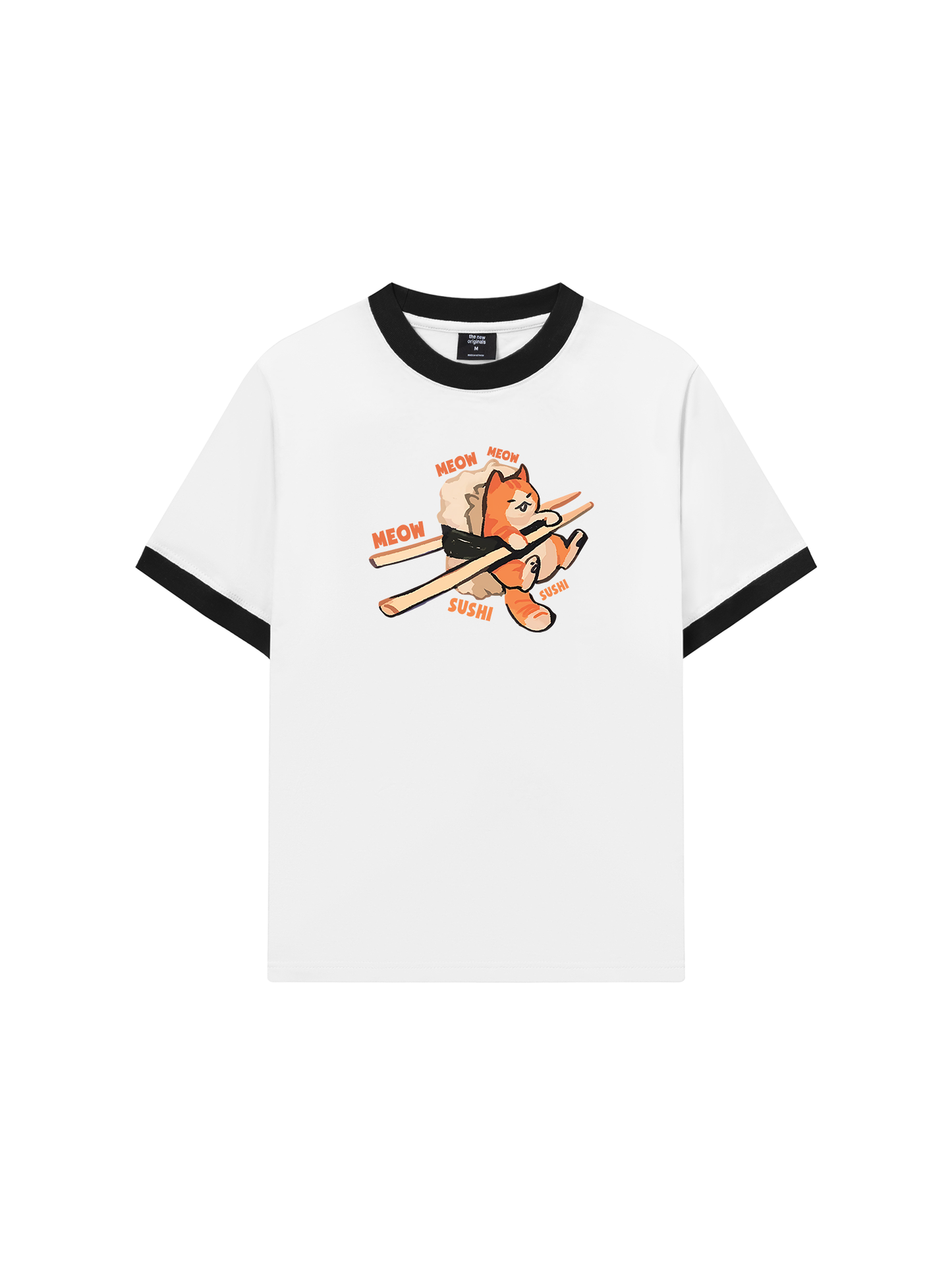 Áo Thun Ringer Relaxed Fit Sushi Meow