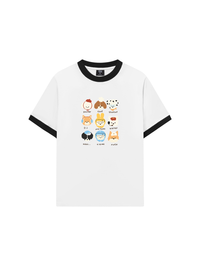 Áo Thun Ringer Relaxed Fit Animal Cute Puppy Things