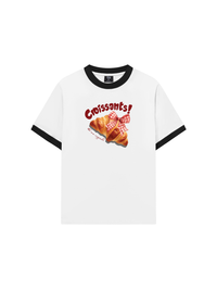 Áo Thun Ringer Relaxed Fit Sweet Pastry Red Bơ Croissant