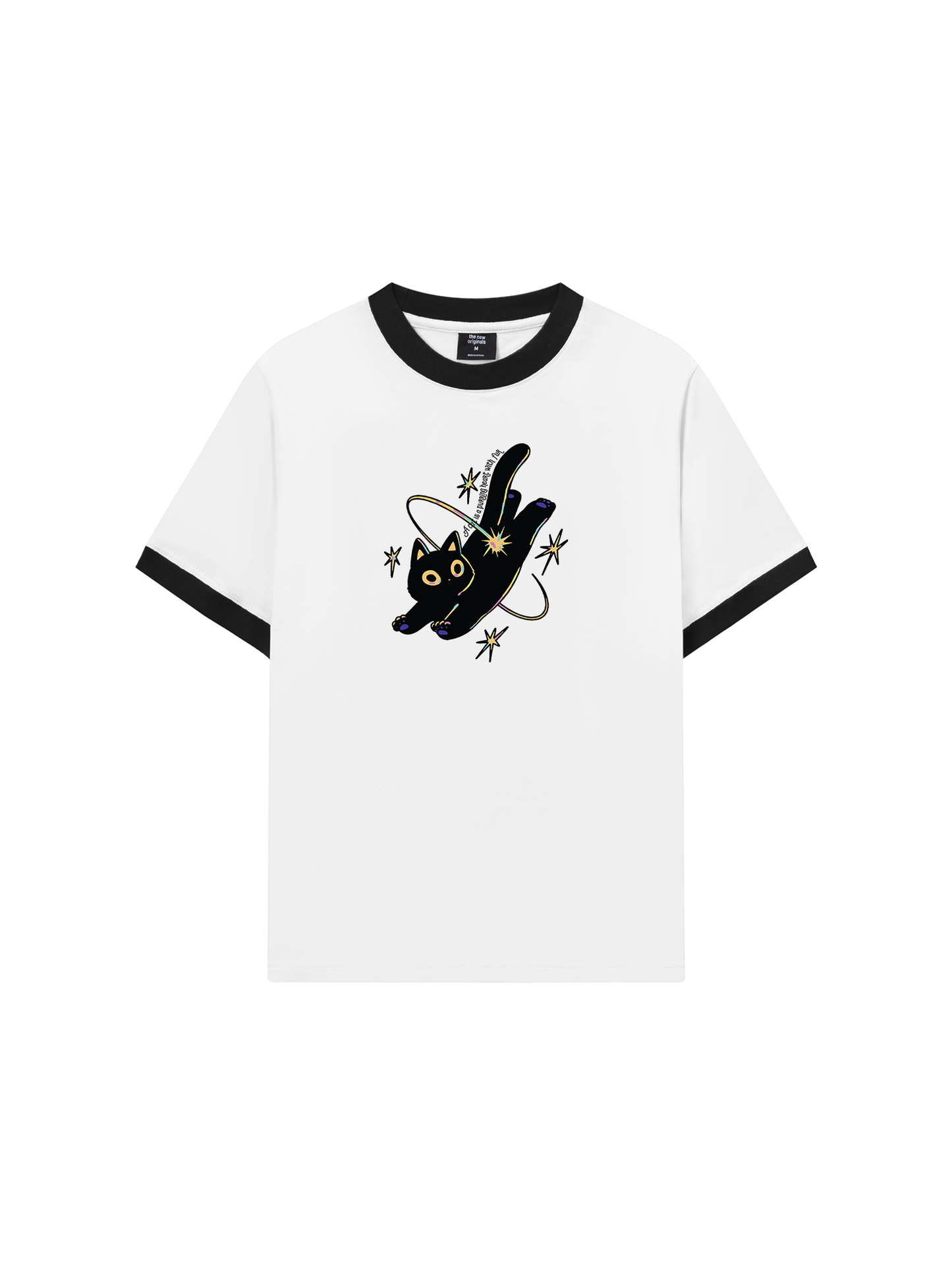 Áo Thun Ringer Relaxed Fit A Black Cat