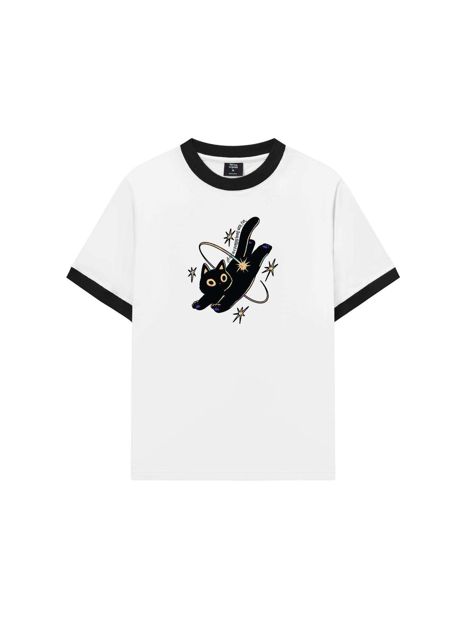 Áo Thun Ringer Relaxed Fit A Black Cat