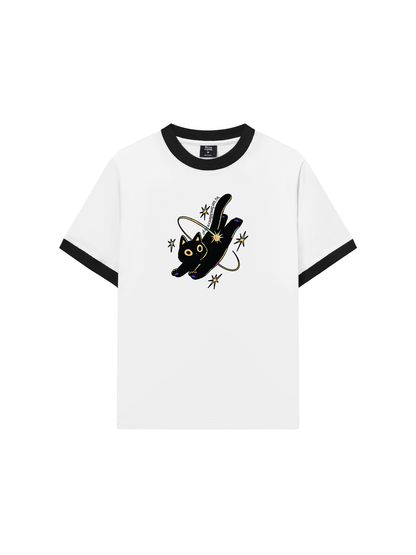Áo Thun Ringer Relaxed Fit A Black Cat