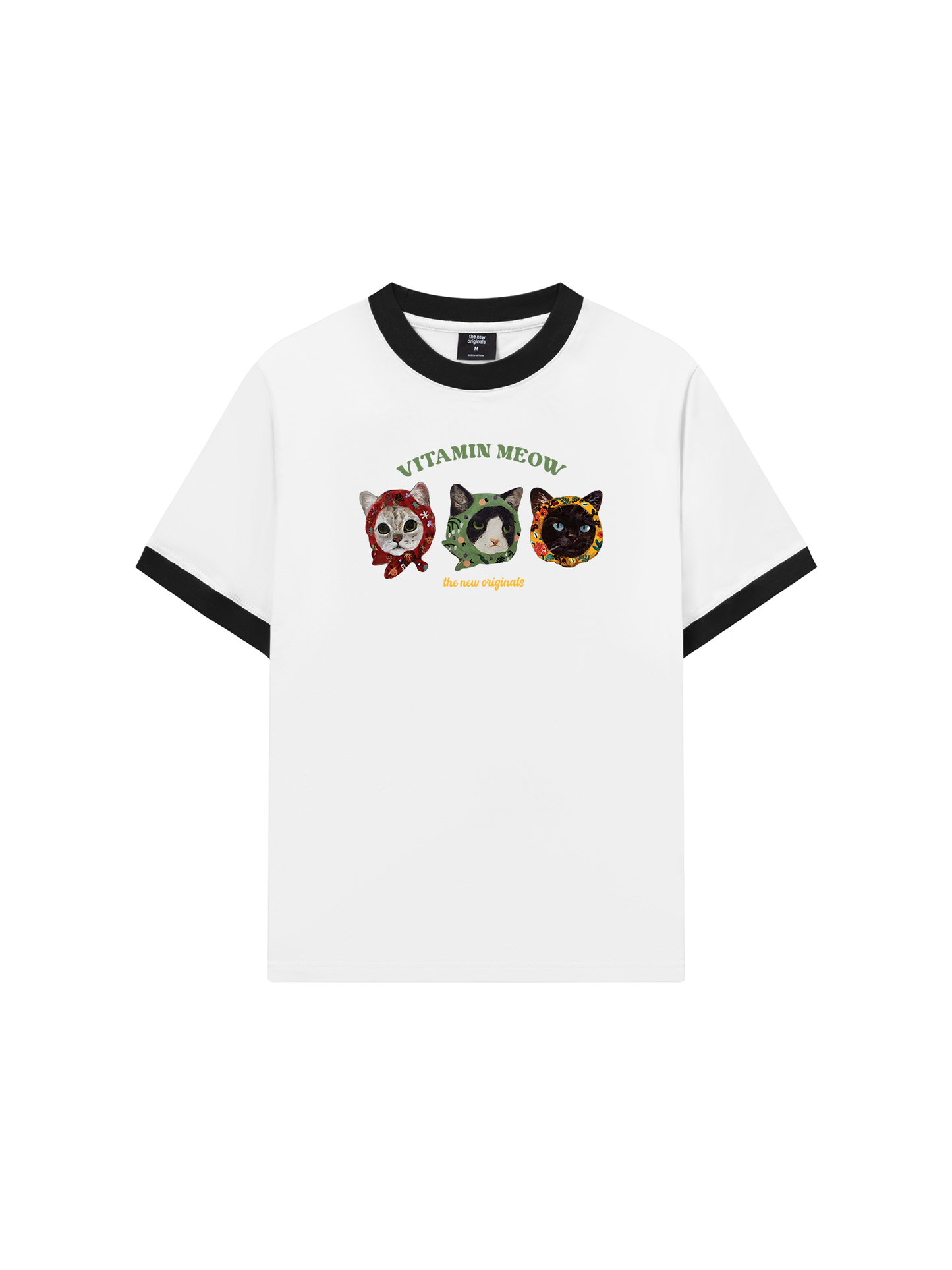 Áo Thun Ringer Relaxed Fit Vitamin Meow
