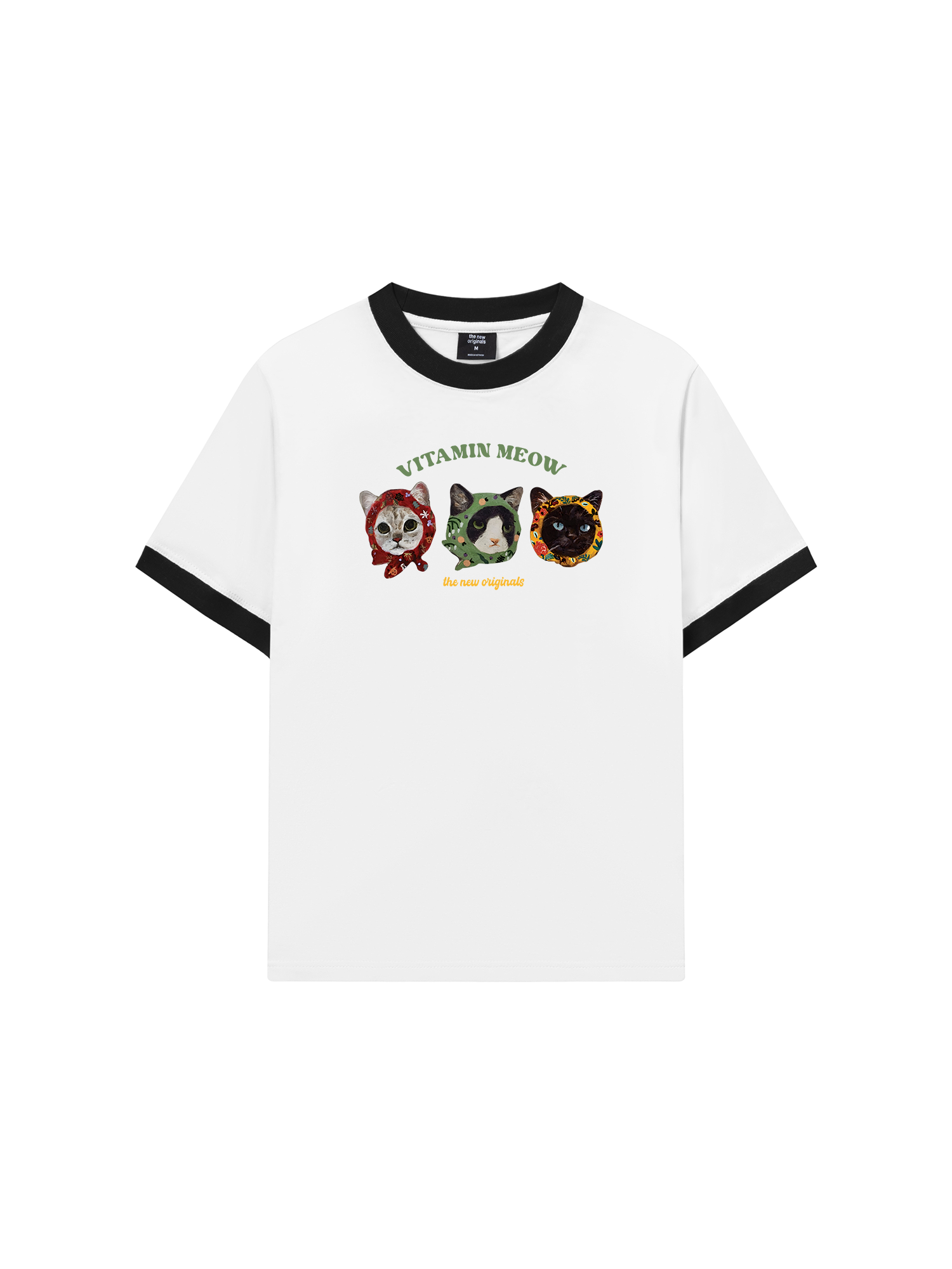 Áo Thun Ringer Relaxed Fit Vitamin Meow