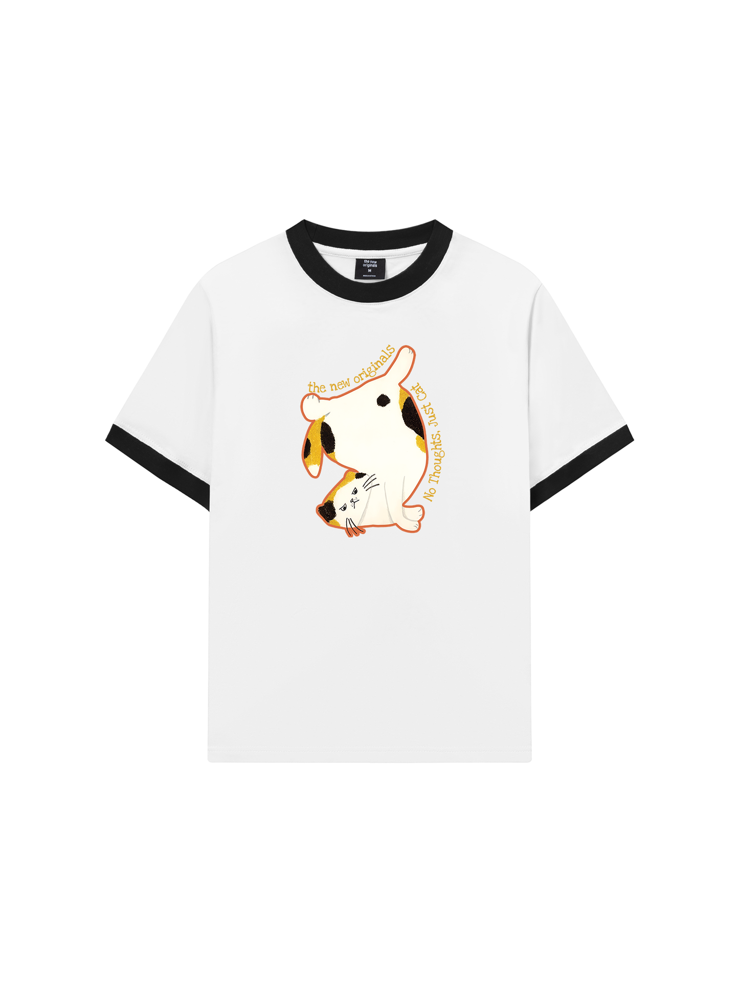 Áo Thun Ringer Relaxed Fit No Though Just Cat