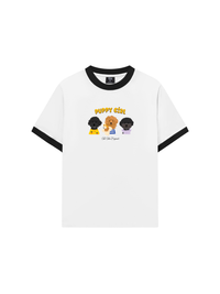 Áo Thun Ringer Relaxed Fit Animal Puppy Girl