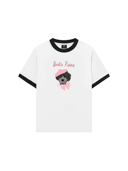 Áo Thun Ringer Relaxed Fit Animal Barbie Puppy