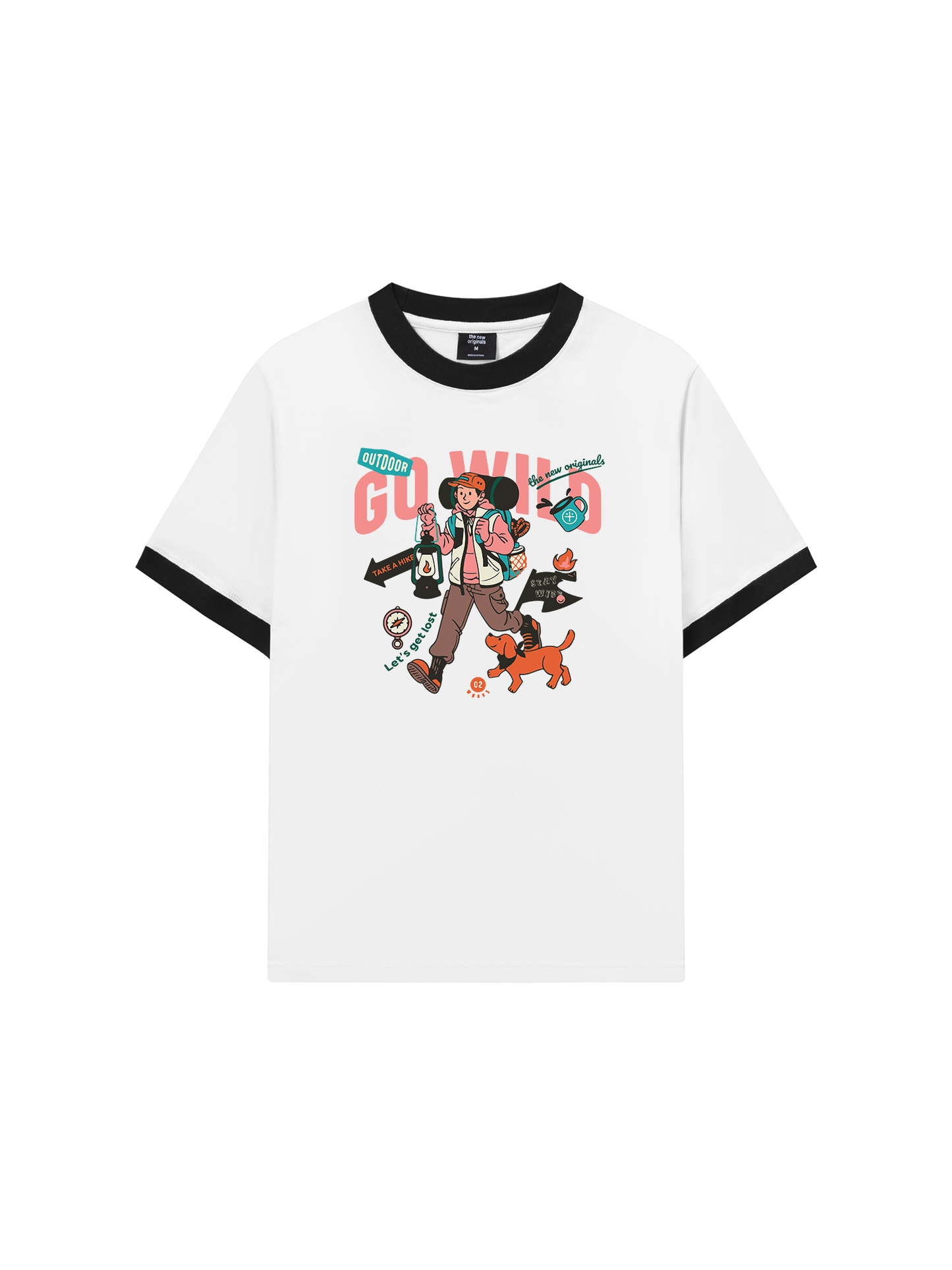 Áo Thun Ringer Relaxed Fit Go Wild Take A Hike