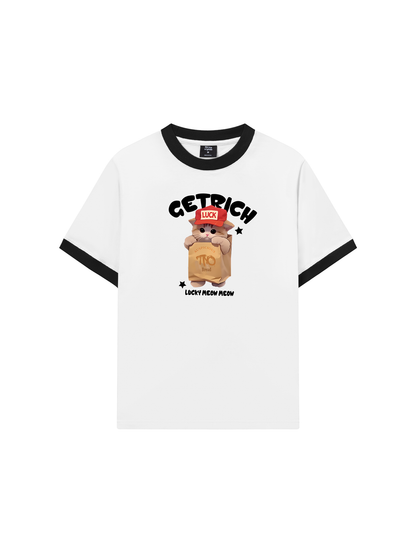 Áo Thun Ringer Relaxed Fit Animal Couple For Girl