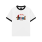 Áo Thun Ringer Relaxed Fit Animal Hello Cute Puppy