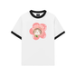 Áo Thun Ringer Relaxed Fit Flower Cat