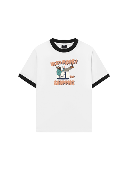 Áo Thun Ringer Relaxed Fit Weekend Need Money For Shopping