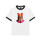 Áo Thun Ringer Relaxed Fit Jewel Ring & Orange Kitty Cap Wash
