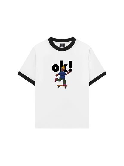 Áo Thun Ringer Relaxed Fit Weekend OK Skate