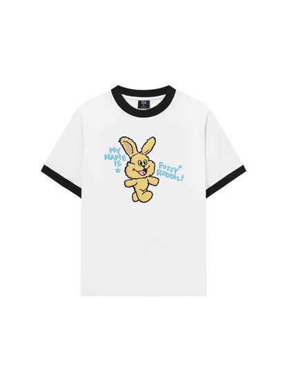 Áo Thun Ringer Relaxed Fit My Name Is Fuzzy Rabbit