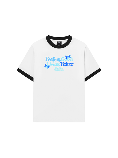 Áo Thun Ringer Relaxed Fit Be Bold Feeling Good Living Better