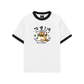 Áo Thun Ringer Relaxed Fit Sweet Pastry Cute Meow With Burger