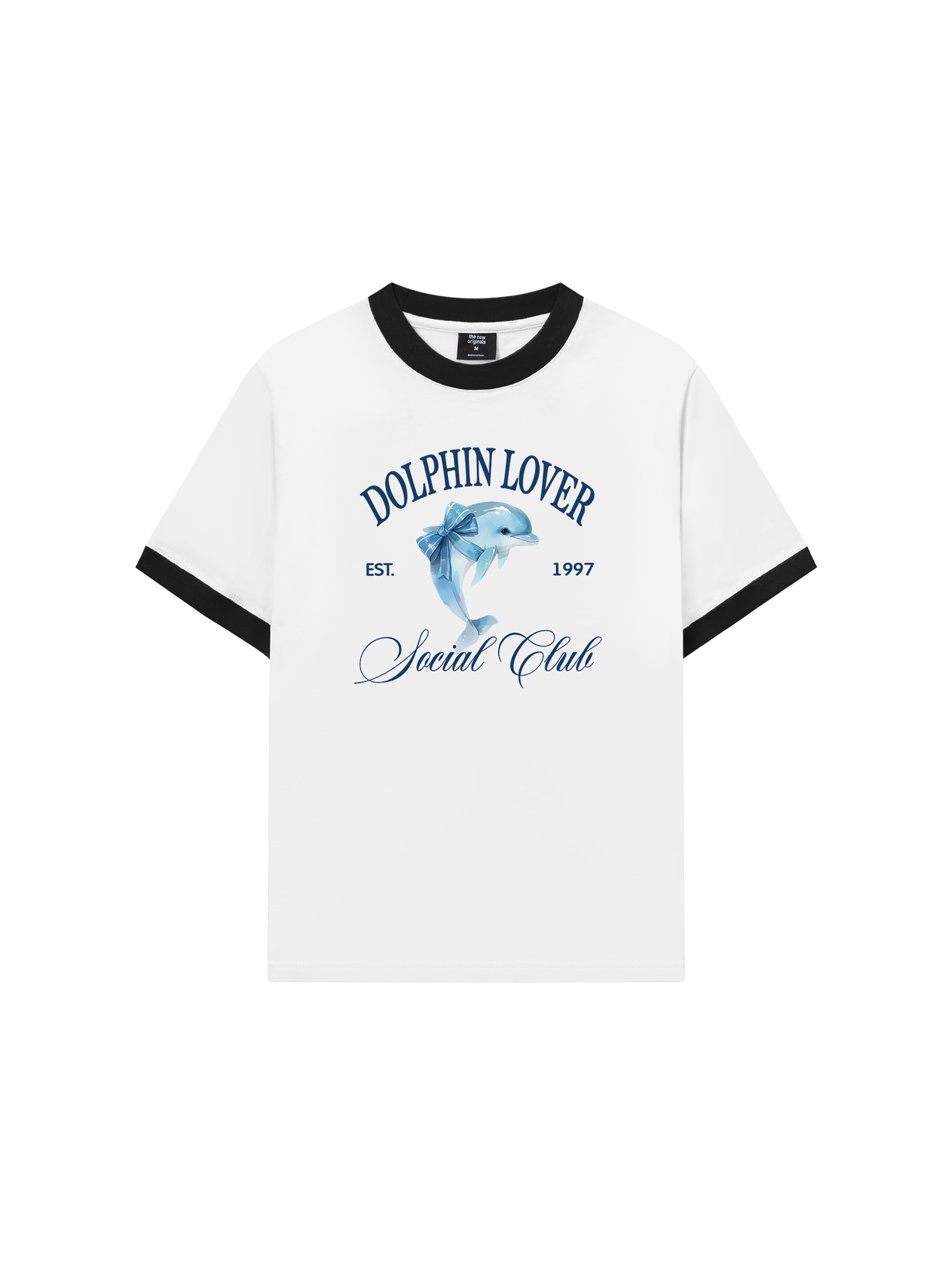 Áo Thun Ringer Relaxed Fit Ocean Dolphin Lover