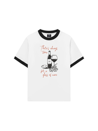 Áo Thun Ringer Relaxed Fit There_s always time for a glass of wine
