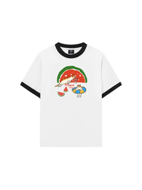 Áo Thun Ringer Relaxed Fit Meow Meow Watermelon