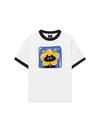 Áo Thun Ringer Relaxed Fit Black Cute Cat