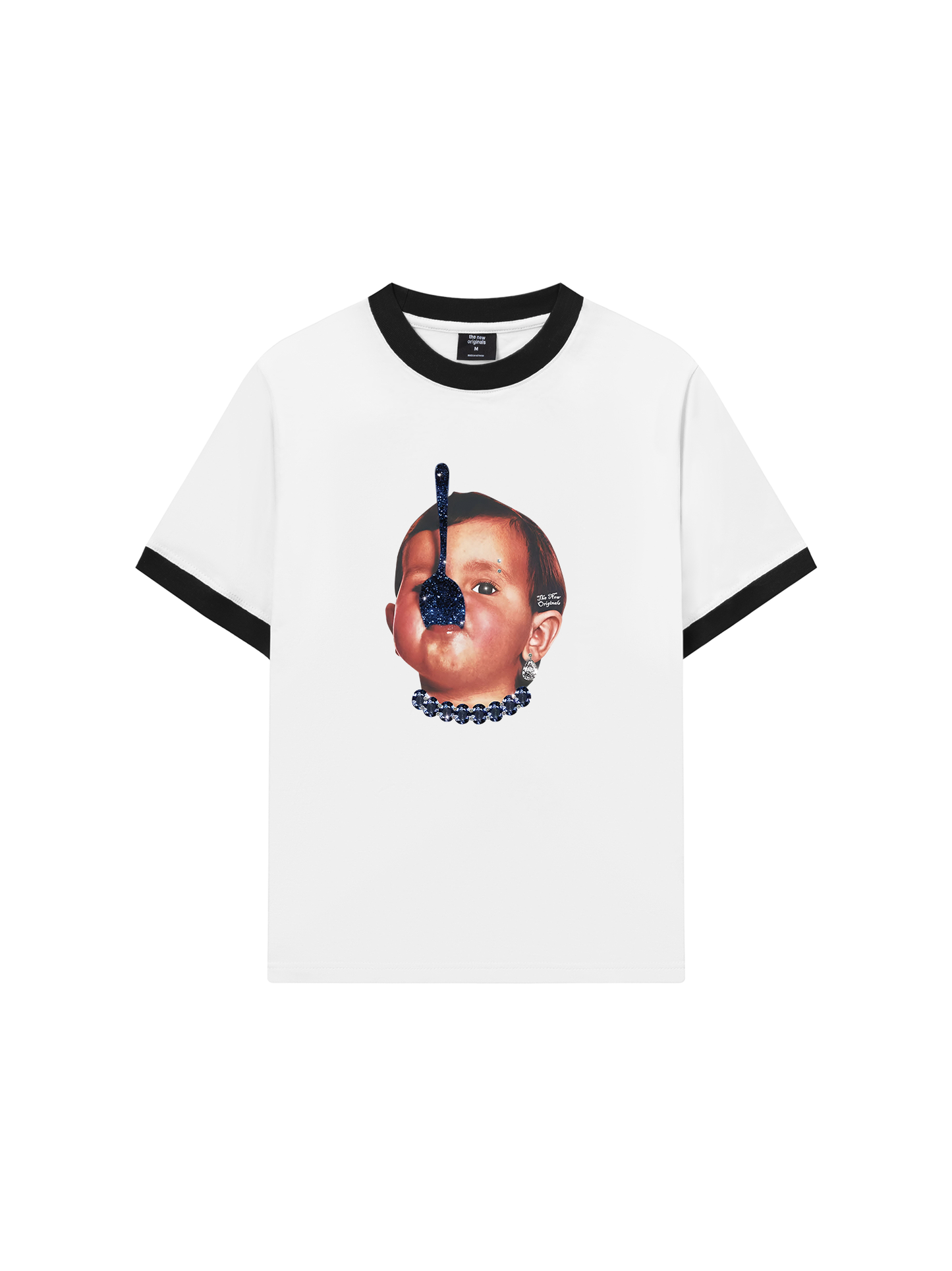 Áo Thun Ringer Relaxed Fit Funny spoon-covered face boy