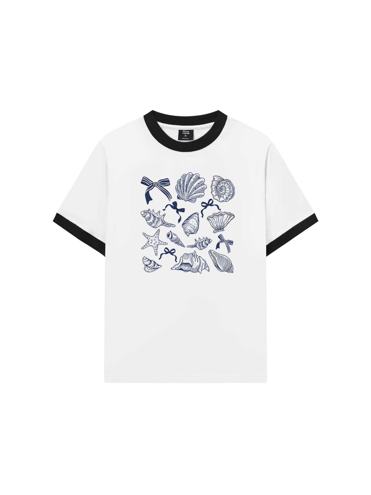 Áo Thun Ringer Relaxed Fit Ocean Blue Vibes