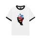 Áo Thun Ringer Relaxed Fit - Handheld colorful rhinestone art heart