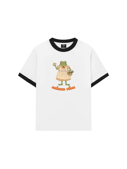 Áo Thun Ringer Relaxed Fit Autumn Frog
