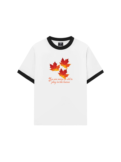 Áo Thun Ringer Relaxed Fit Autumn Play In The Leaves