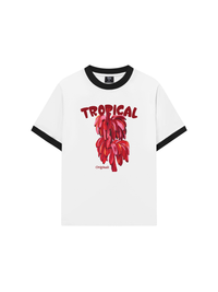 Áo Thun Ringer Relaxed Fit Summer Vibes Pink Banana