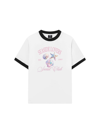 Áo Thun Ringer Relaxed Fit Ocean Hologram Seaside Lover