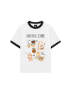 Áo Thun Ringer Relaxed Fit Sweet Pastry Coffee Time