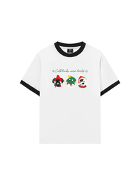 Áo Thun Ringer Relaxed Fit Animal Mood Cold Hand Warrm Heart