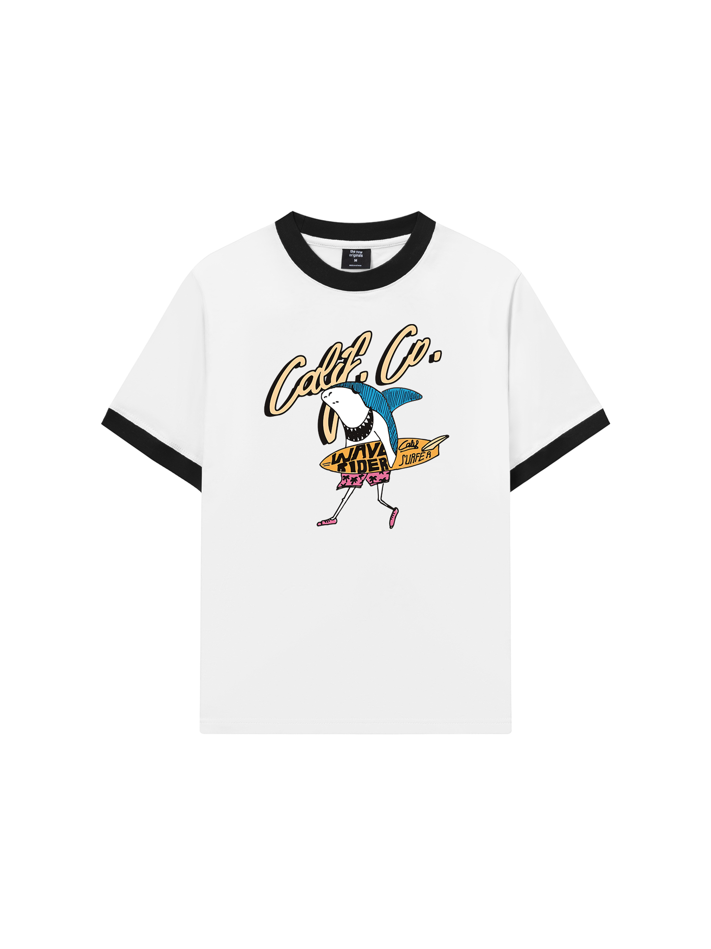 Áo Thun Ringer Relaxed Fit Ocean Shark Surf