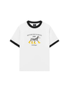 Áo Thun Ringer Relaxed Fit Animal Cute Puppy Yellow Boots