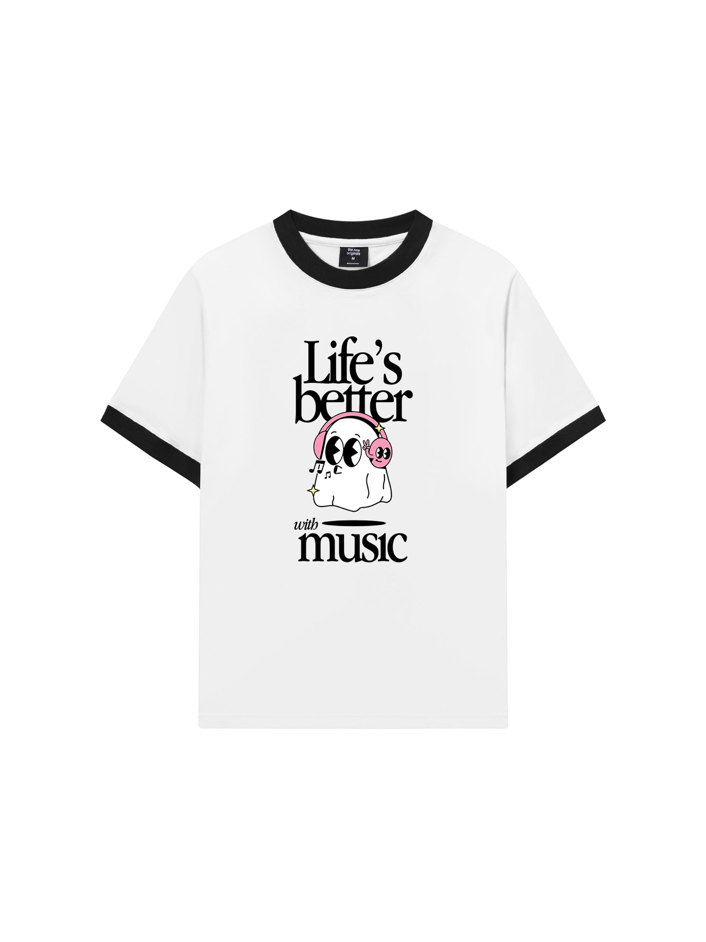 Áo Thun Ringer Relaxed Fit Life_s Better With Music