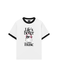 Áo Thun Ringer Relaxed Fit Life_s Better With Music