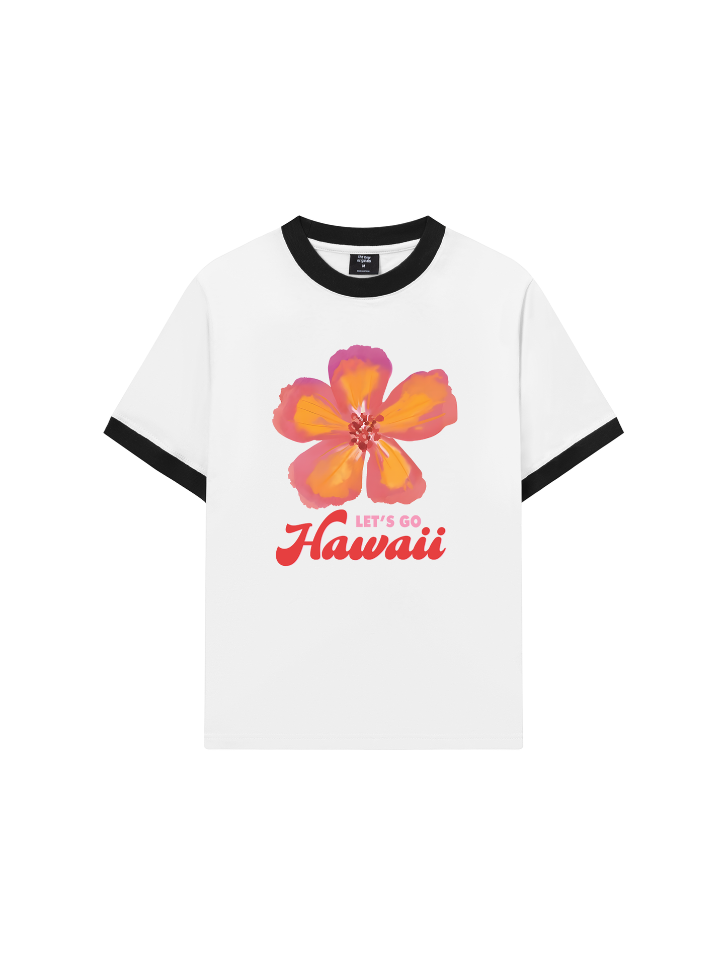 Áo Thun Ringer Relaxed Fit Summer Vibes Hawai Flower