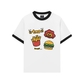 Áo Thun Ringer Relaxed Fit Sweet Pastry Burger Fry