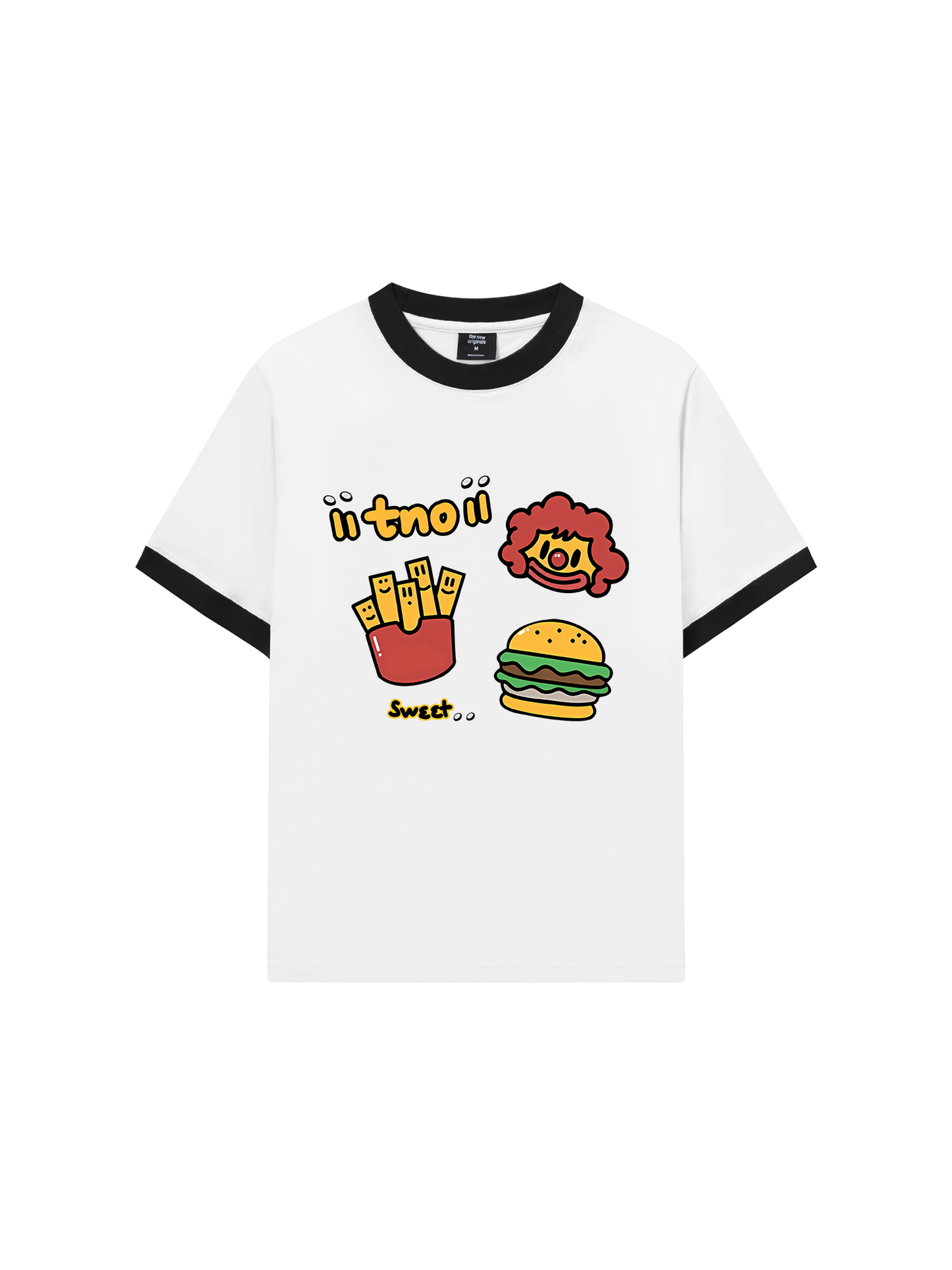 Áo Thun Ringer Relaxed Fit Sweet Pastry Burger Fry