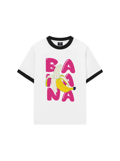 Áo Thun Ringer Relaxed Fit Suummer Vibes Cute Banana