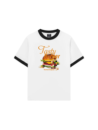 Áo Thun Ringer Relaxed Fit Foody Tasty Burger